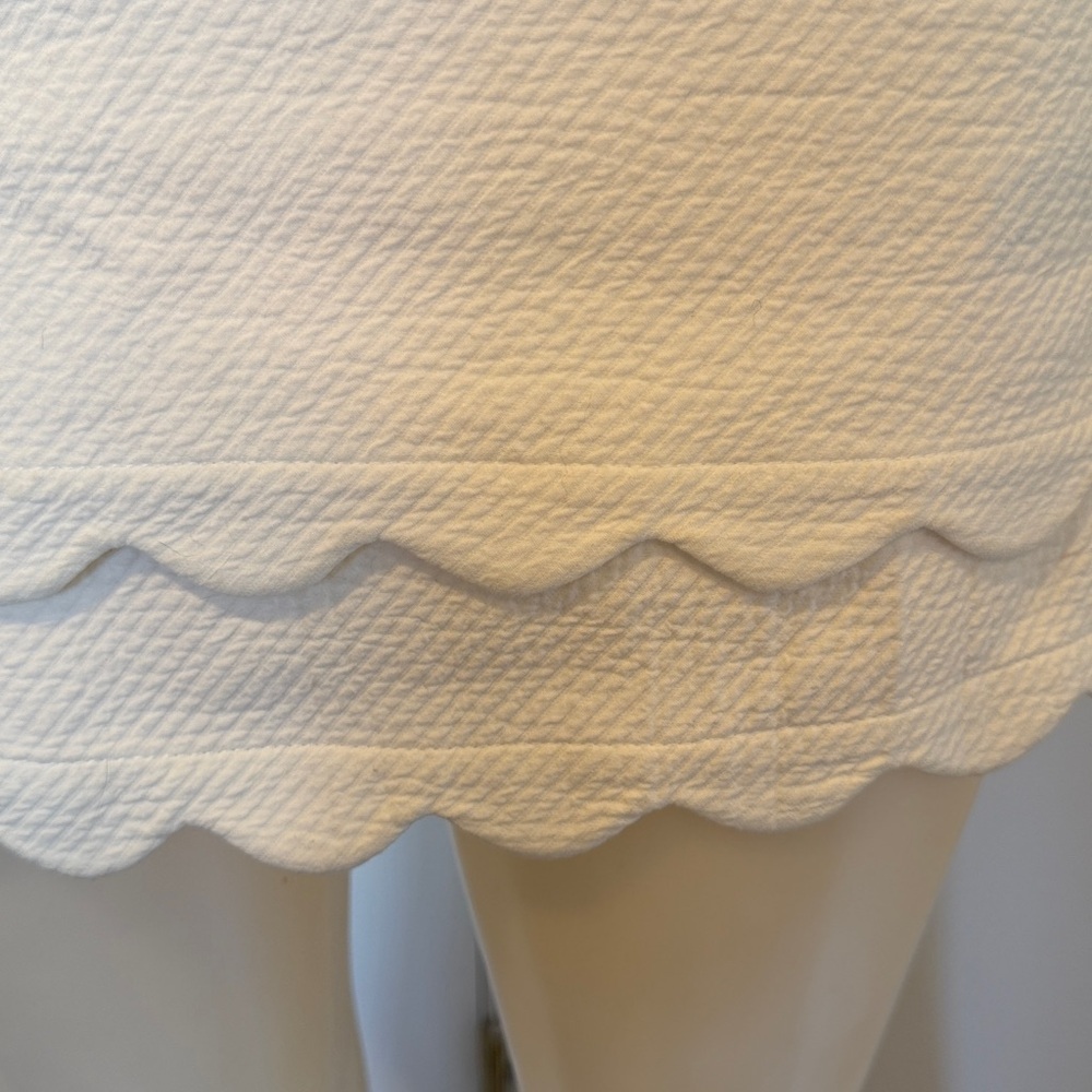 Top Shop Size 4 off white Cream Skirt Layered Lined Scalloped Hem Skirt - Picture 3 of 6